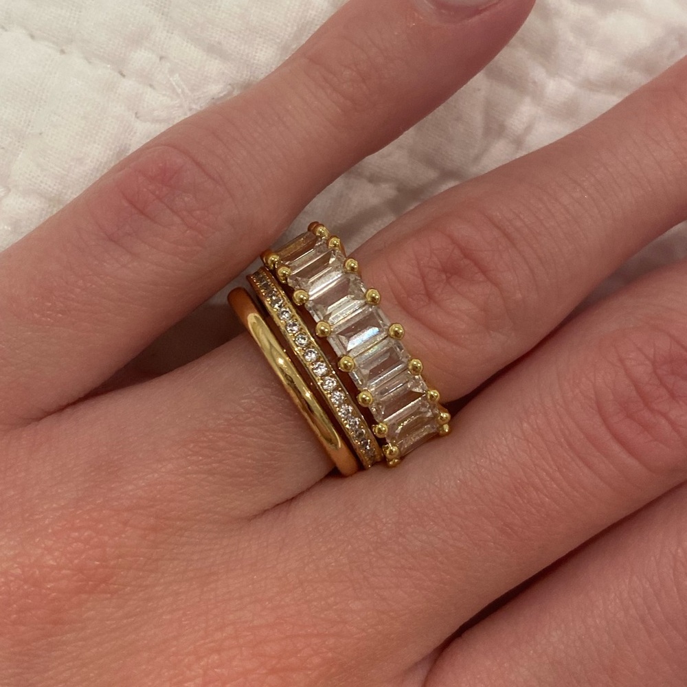 Set of 3 gold plated rings